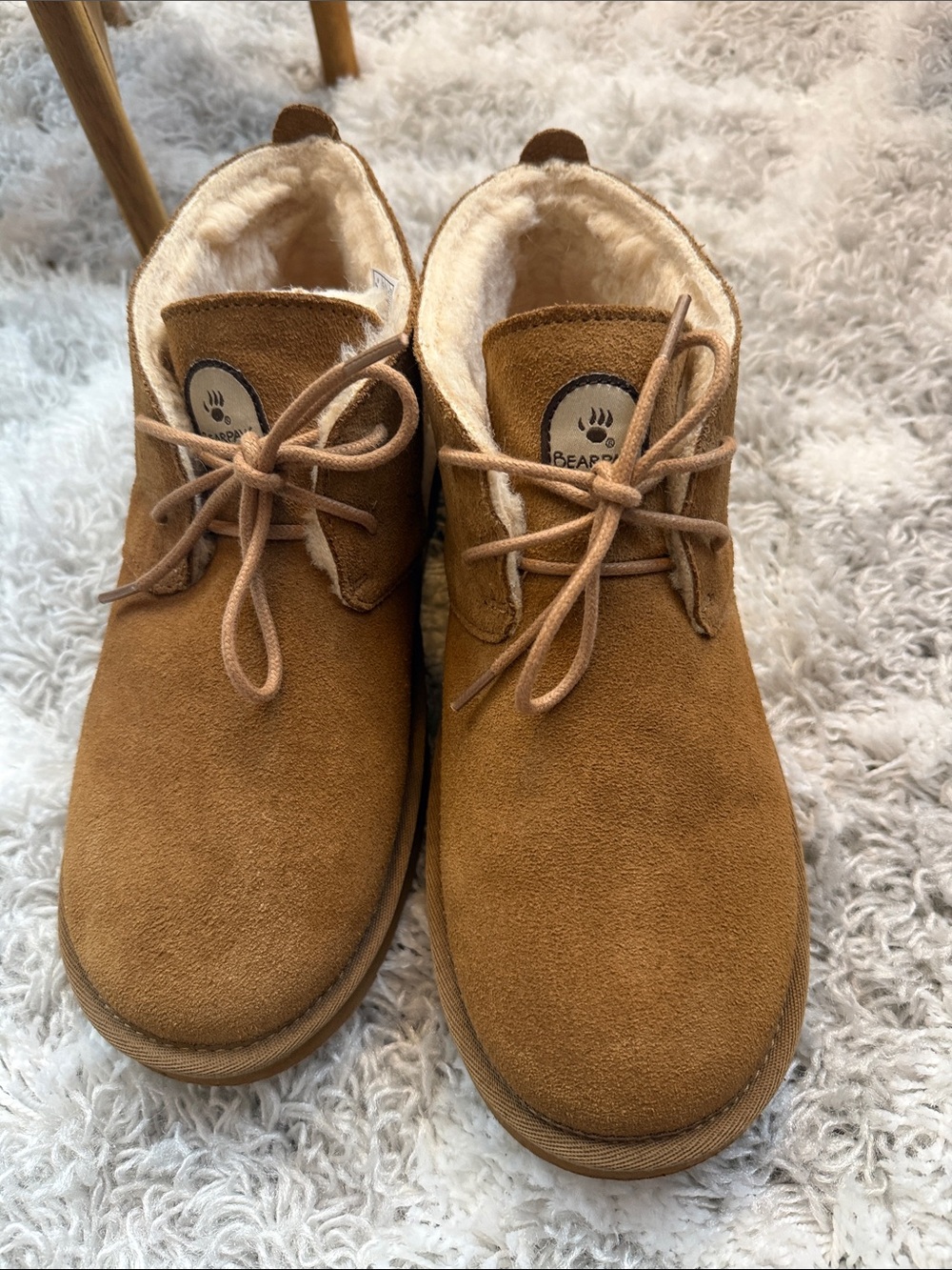 BearPaw Women's Chestnut Suede Ankle Booties